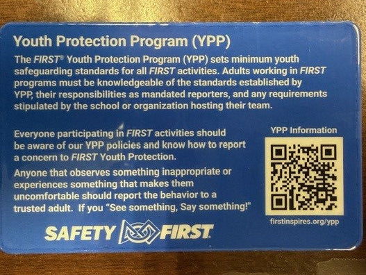 First Code of Conduct Cards