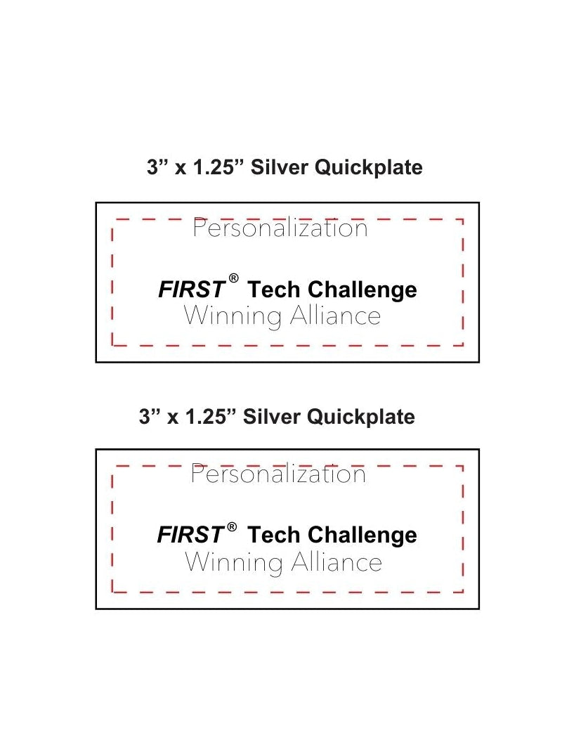 Silver Quick Plates for Individual Panel Awards
